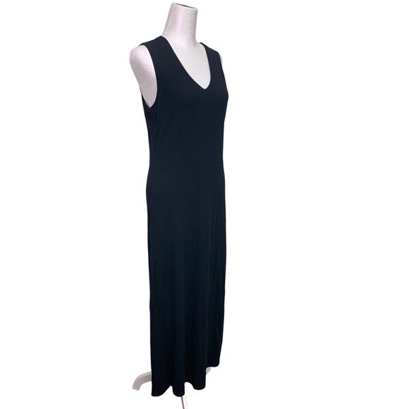 GAP Dresses & Skirts - GAP Womens Medium Long Black Straight PolyRayon Sleeveless V Neck Maxi Dress